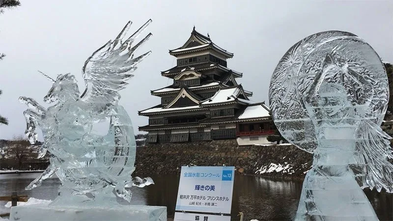 Ice Sculpture Festival at Matsumoto Castle